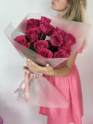 Букет из 15 роз "Pink Barbie" Букет из 15 роз "Pink Barbie"