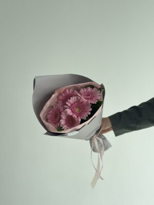 Букет из 5 розовых гербер