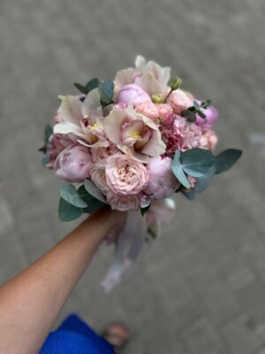 Букет невесты "Pink" + бутоньерка