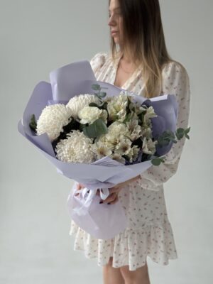 Букет с Бигуди и Альстромерией