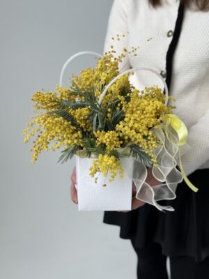 Композиция из мимозы