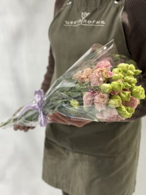 Упаковка (9 шт) Розовой Эустомы