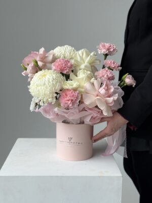 Букет с тюльпанами и мимозой Букет с тюльпанами и мимозой