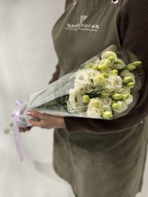 Упаковка (9 шт) Белой Эустомы