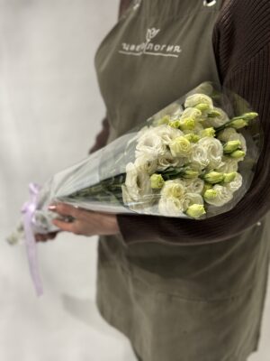 Упаковка (9 шт) Белой Эустомы