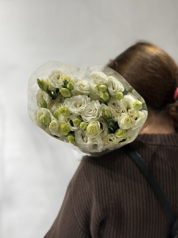 Эустома белого цвета 9шт в упаковке