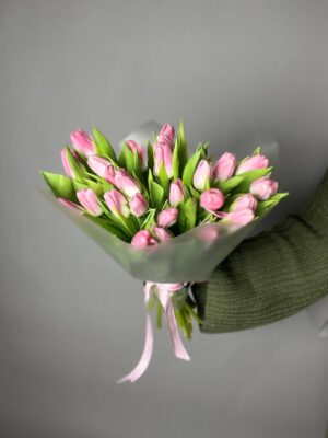 25 розовых тюльпанов 25 розовых тюльпанов