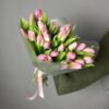 25 розовых тюльпанов